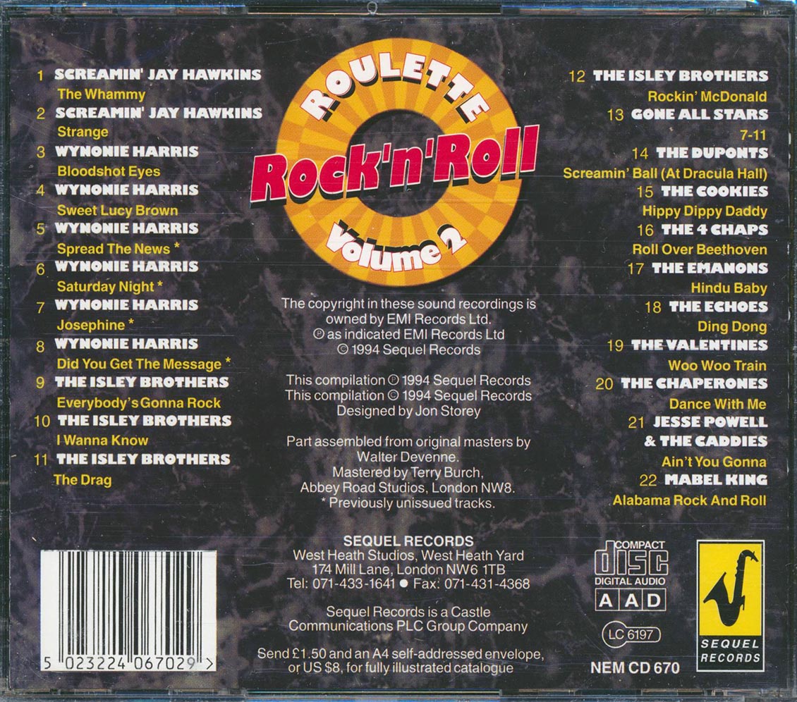 Screamin' Jay Hawkins, Wynonie Harris, The Isley Brothers, Etc. - Roulette Rock & Roll Volume 2