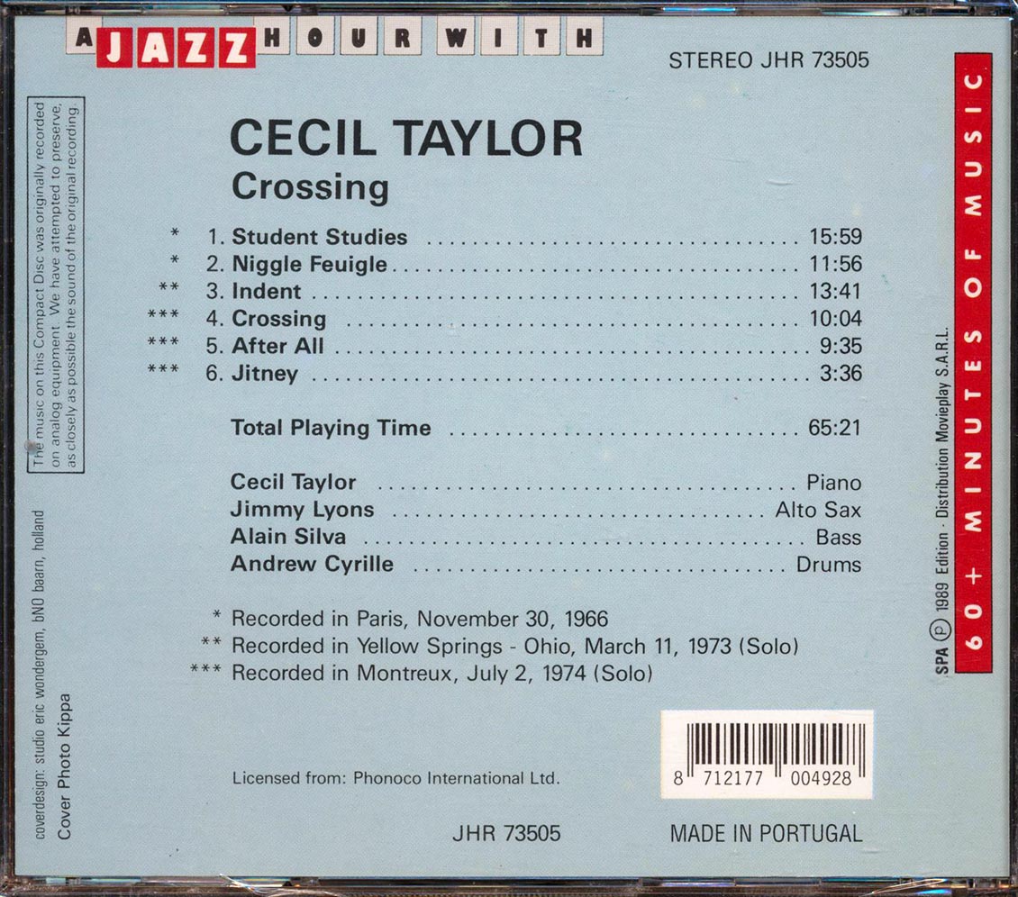 Cecil Taylor - Crossing: A Jazz Hour With Cecil Taylor