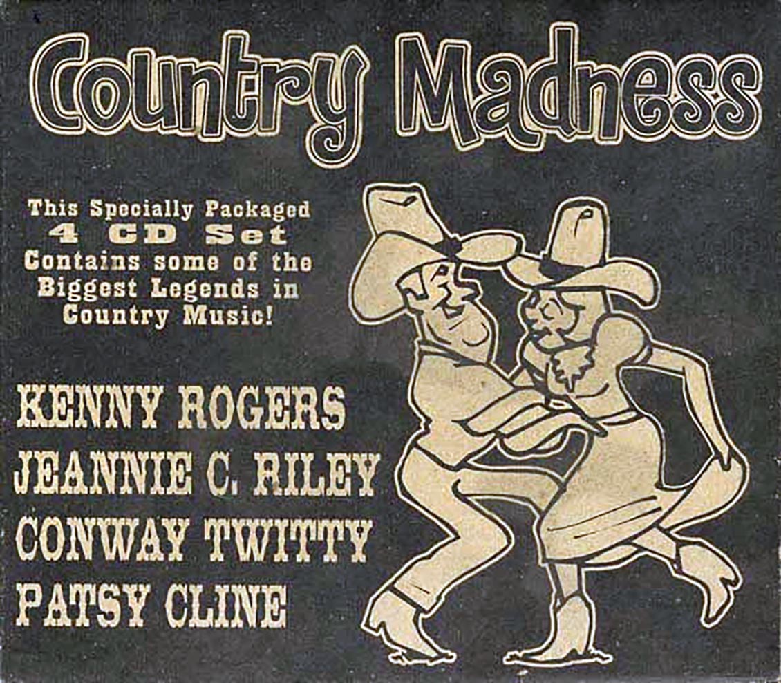 Kenny Rogers, Patsy Cline, Jeannie C Riley, Conway Twitty - Country Madness (76 tracks) (4xCD) (box set)