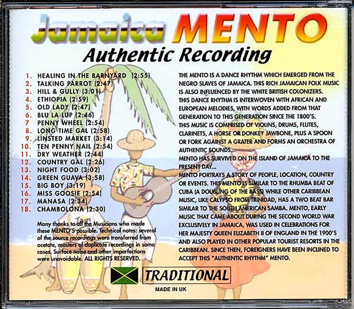 Various - Jamaica Mento Authentic Recording