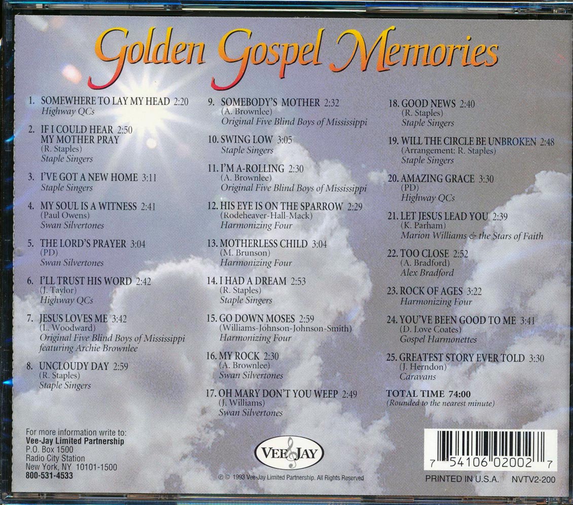 The Staple Singers, Swan Silvertones, Highway QCs, Etc. - Golden Gospel Memories