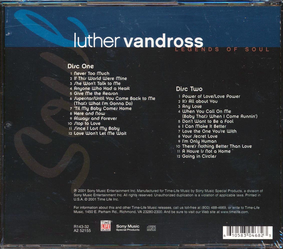 Luther Vandross - Legends Of Soul (2xCD)