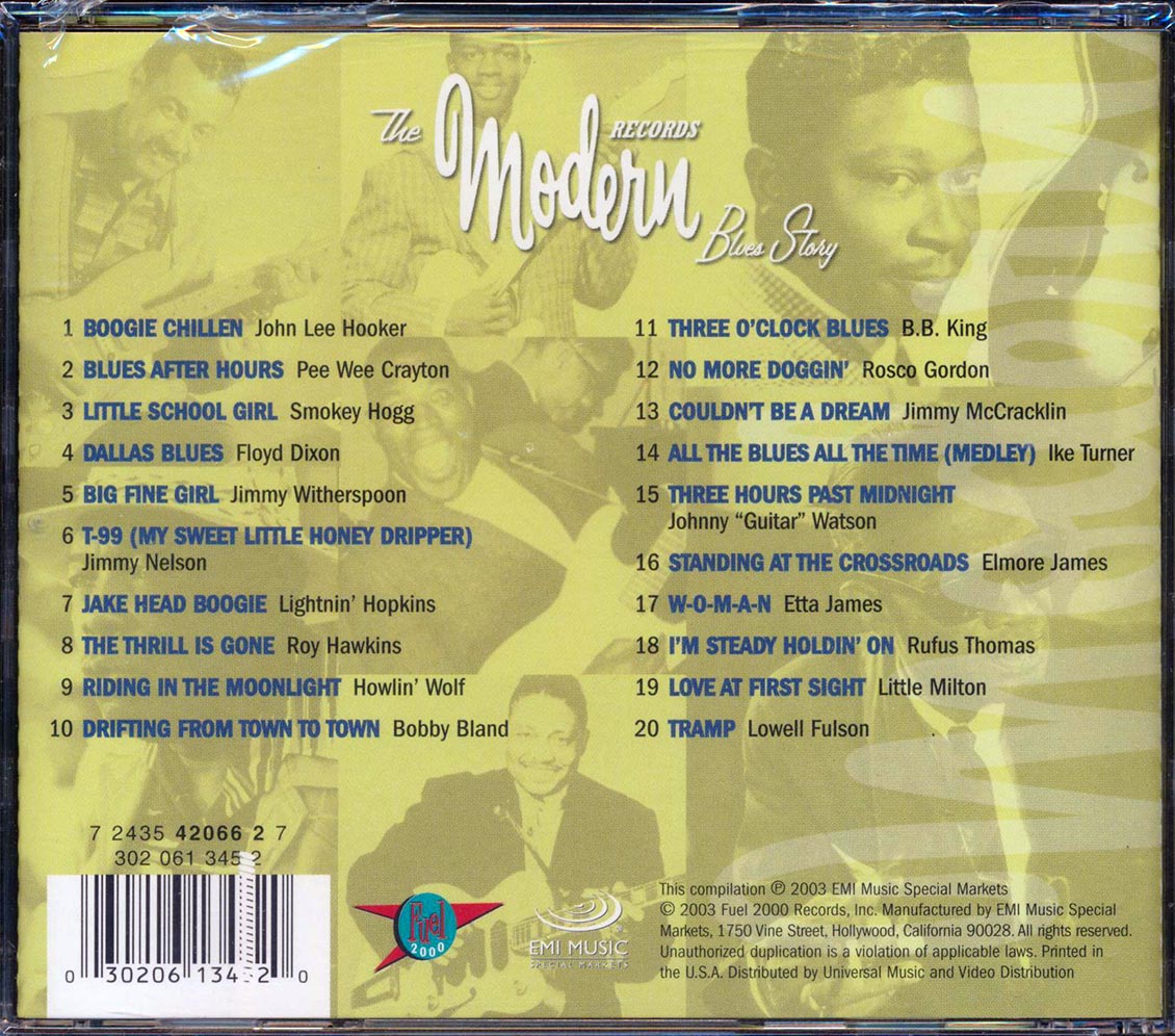 Etta James, Floyd Dixon, Pee Wee Crayton, John Lee Hooker, Etc. - The Modern Records Blues Story (20 tracks) (marked/ltd stock)