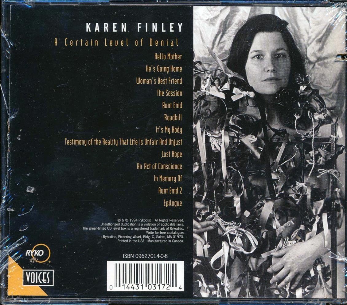 Karen Finley - A Certain Level Of Denial (incl. large booklet) (marked/ltd stock)
