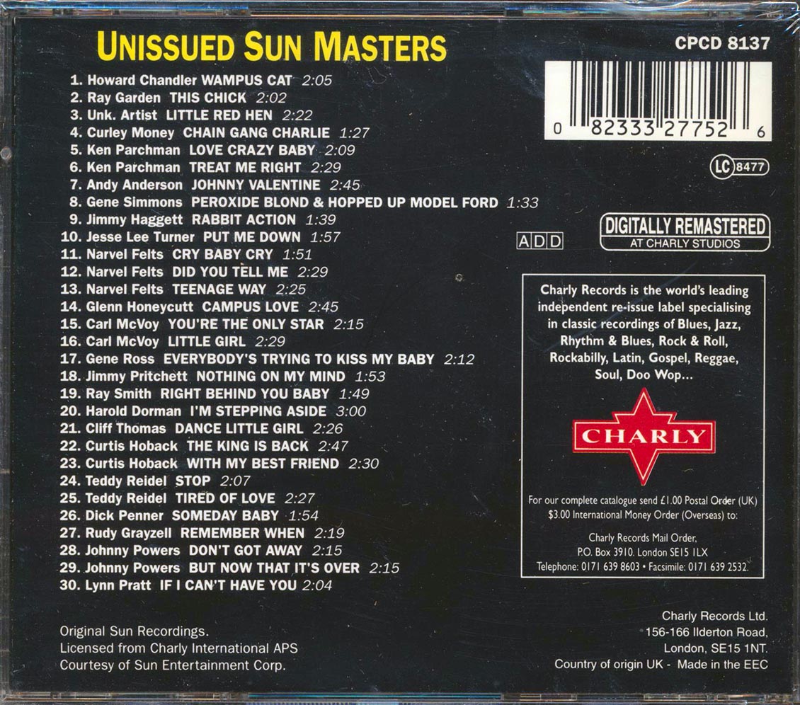 Various - Unissued Sun Masters (incl. large booklet) (remastered)
