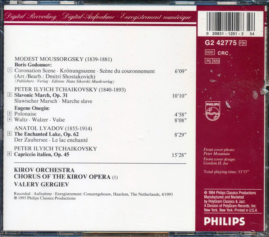 Tchaikovsky - Capriccio Italien; Marche Slav; Polonaise And Waltz From Eugene Onegin; Moussorgsky (Arr. Shostakovich): Coronation Scene From Boris Godounov; Lyadov: The Enchanted Lake (marked/ltd stock)
