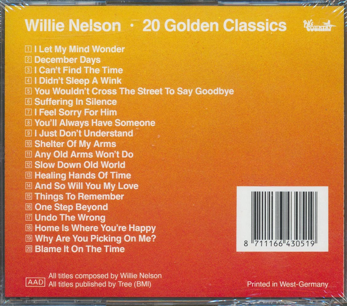 Willie Nelson - 20 Golden Classics (20 tracks)