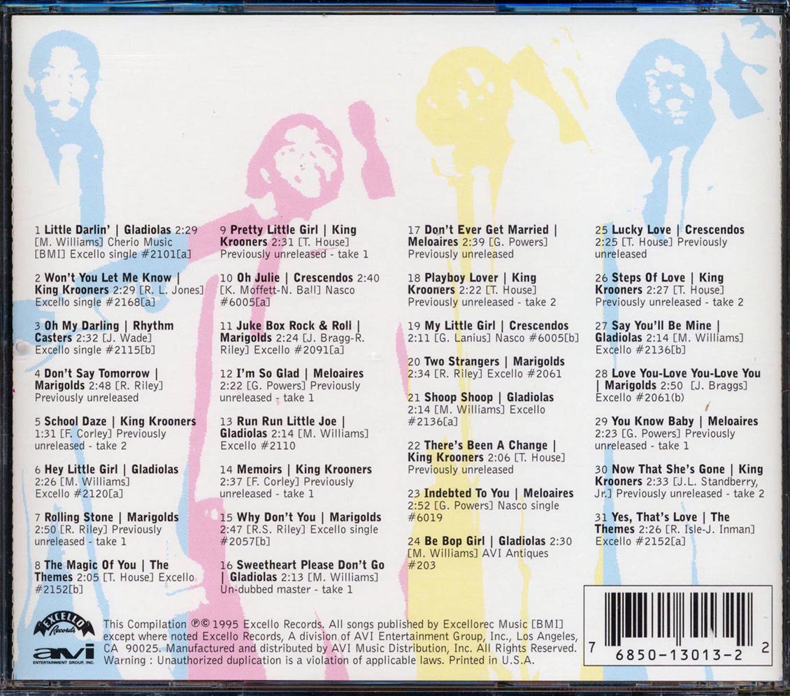 Gladiales, Marigolds, King Krooners, Meloaires, Etc. - Excello Vocal Groups (incl. large booklet)