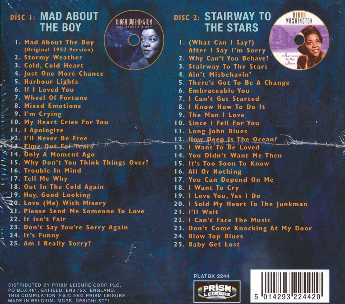 Dinah Washington - 50 Original Recordings: Mad About The Boy + Stairway To The Stars (50 tracks) (2xCD)