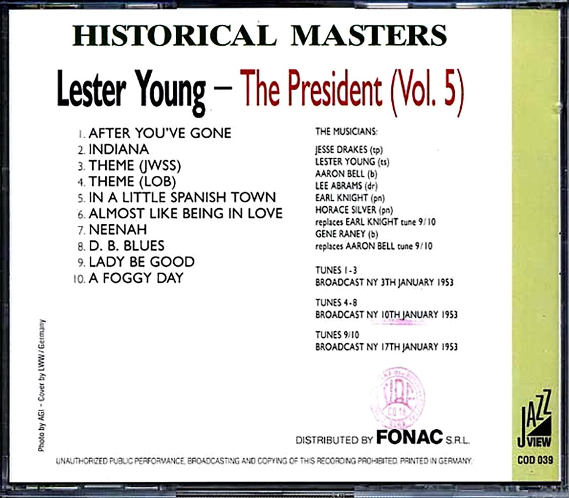 Lester Young - The President Volume 5 (numbered ltd.ed.)