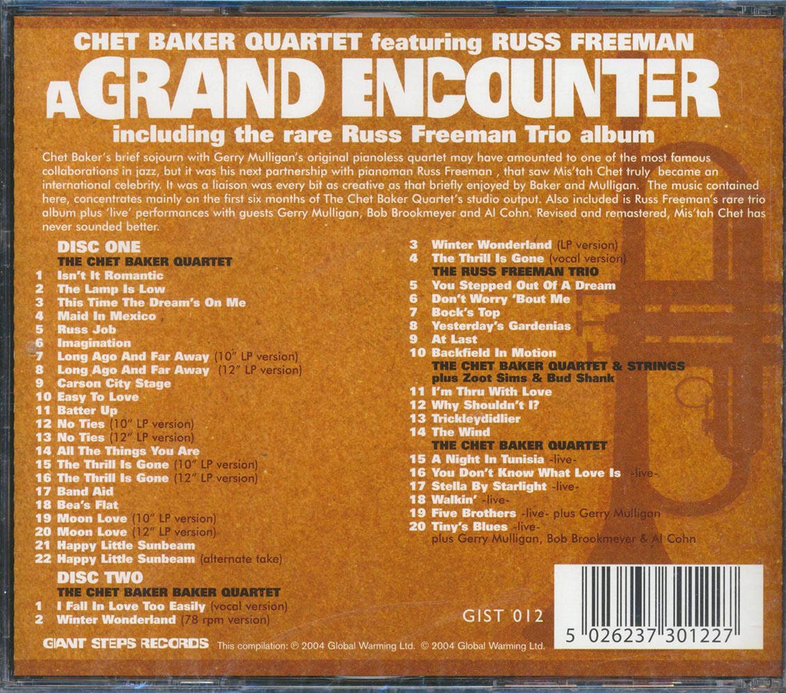 Chet Baker, Russ Freeman - A Grand Encounter (2xCD)
