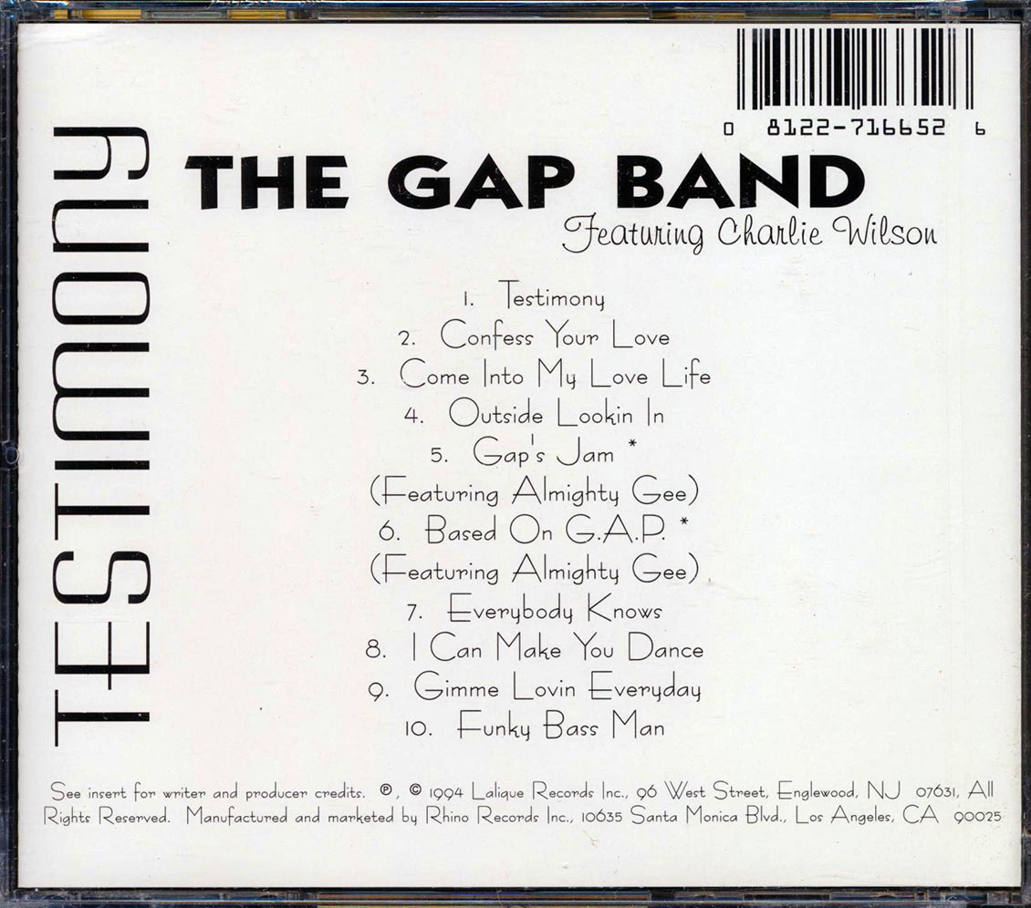 The Gap Band - Testimony (marked/ltd stock)