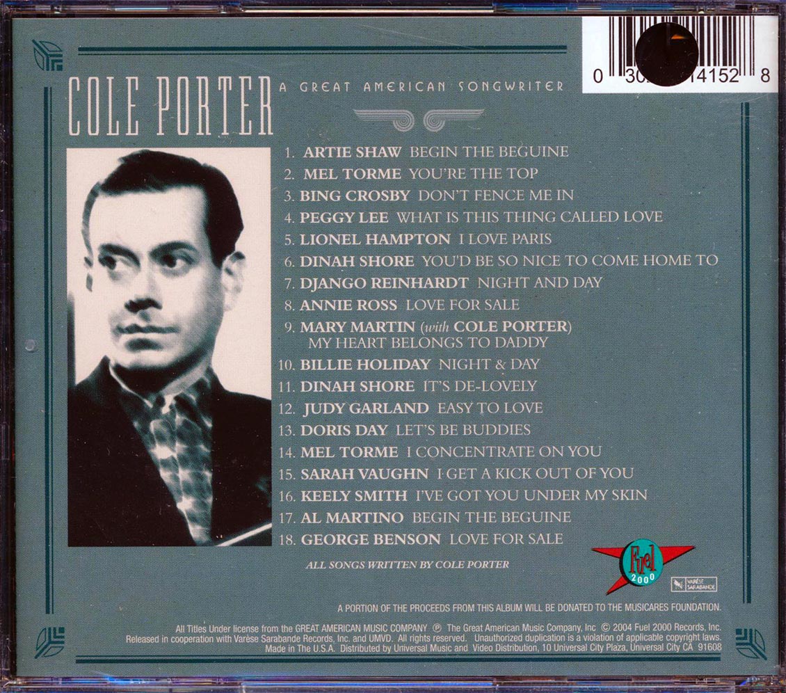 Artie Shaw, Bing Crosby, Peggy Lee, Etc. - Cole Porter: A Great American Songwriter (marked/ltd stock)