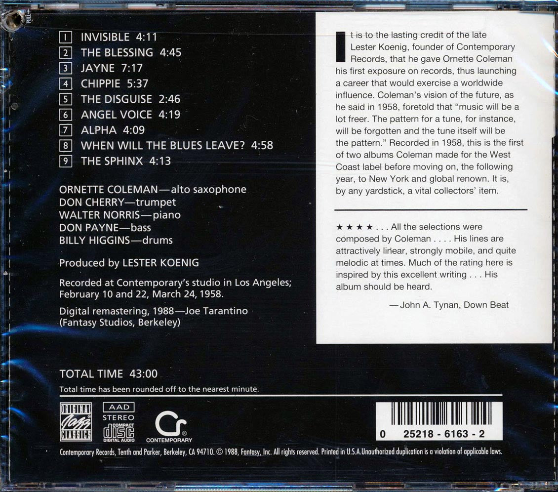 Ornette Coleman - Something Else: The Music Of Ornette Coleman Contemporary S7551 (marked/ltd stock)