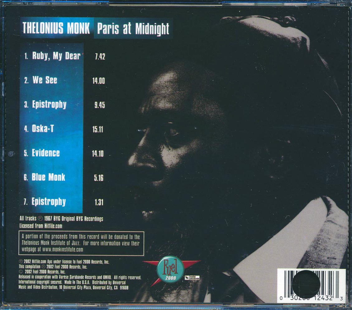 Thelonious Monk - Paris At Midnight (marked/ltd stock)
