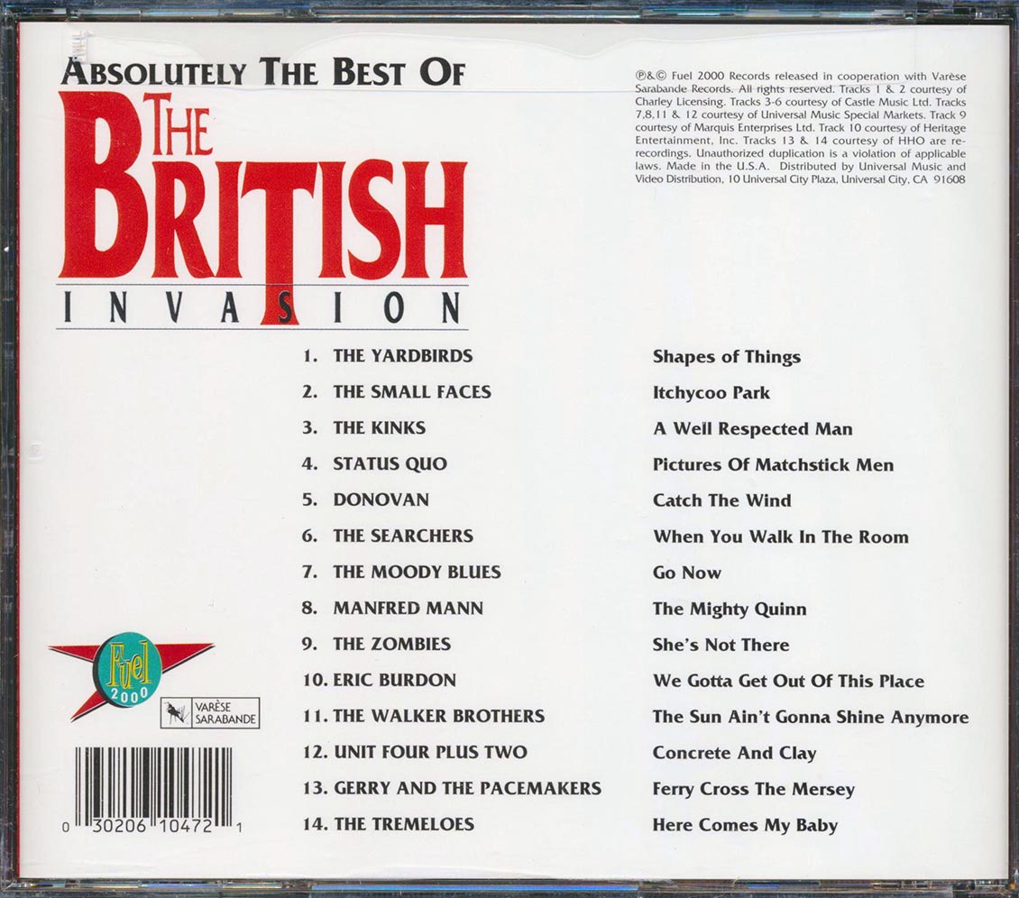 The Yardbirds, Zombies, Manfred Mann, Etc. - Absolutely The Best Of The British Invasion