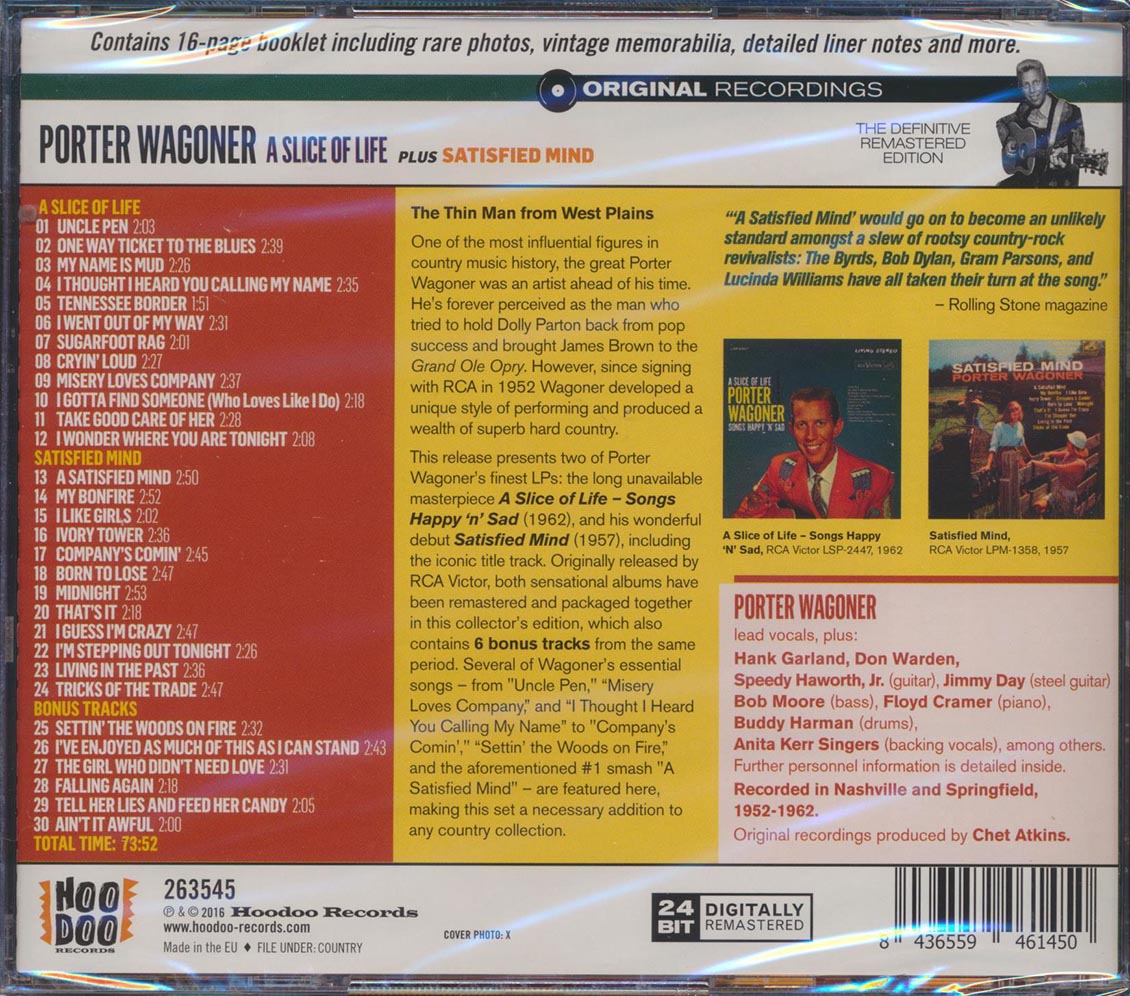 Porter Wagoner - A Slice Of Life + Songs Happy 'N' Sad (incl. large booklet) (remastered)