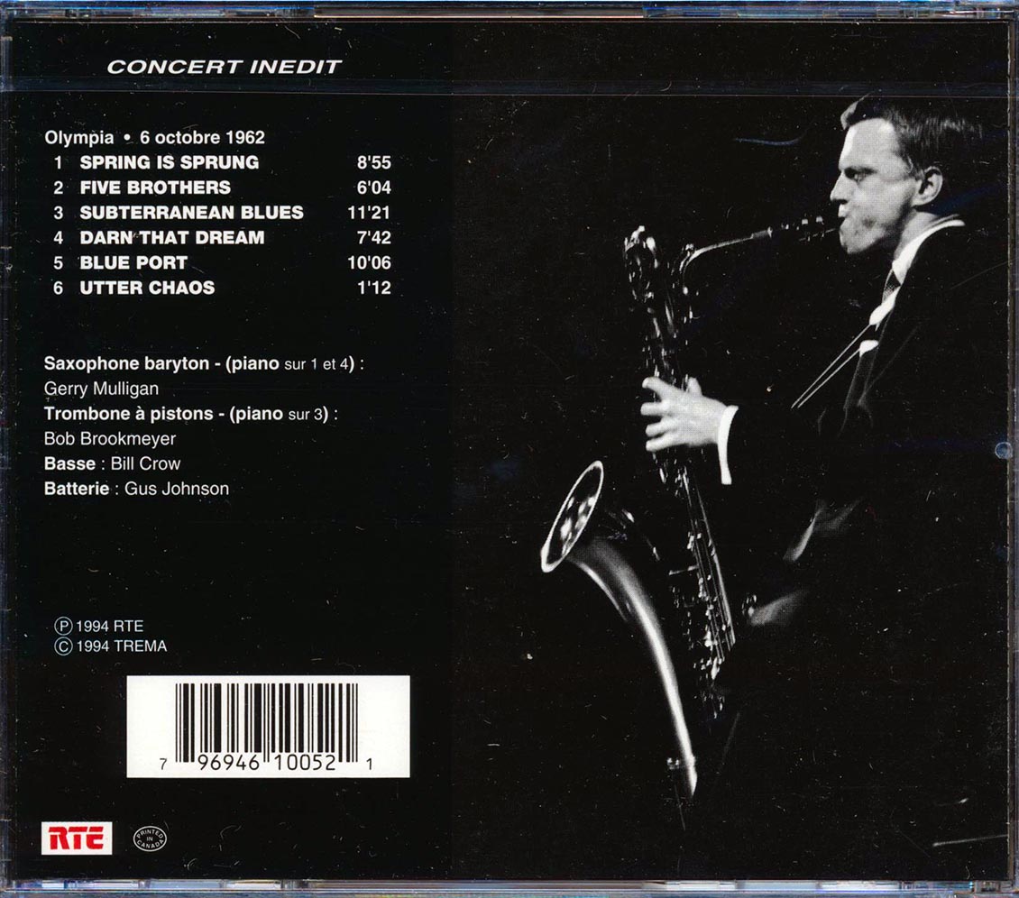 Gerry Mulligan & His Quartet - En Concert Avec Europe1, Olympia 6 Octbre 1962