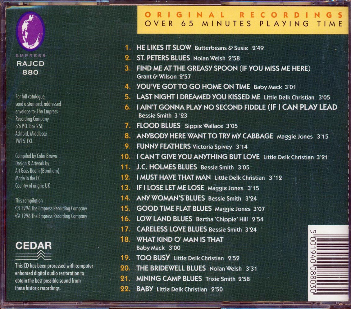 Butterbeans & Susie, Nolan Welsh, Bessie Smith, Etc. - Pure Vintage Blues Volume 2: Mining Camp Blues