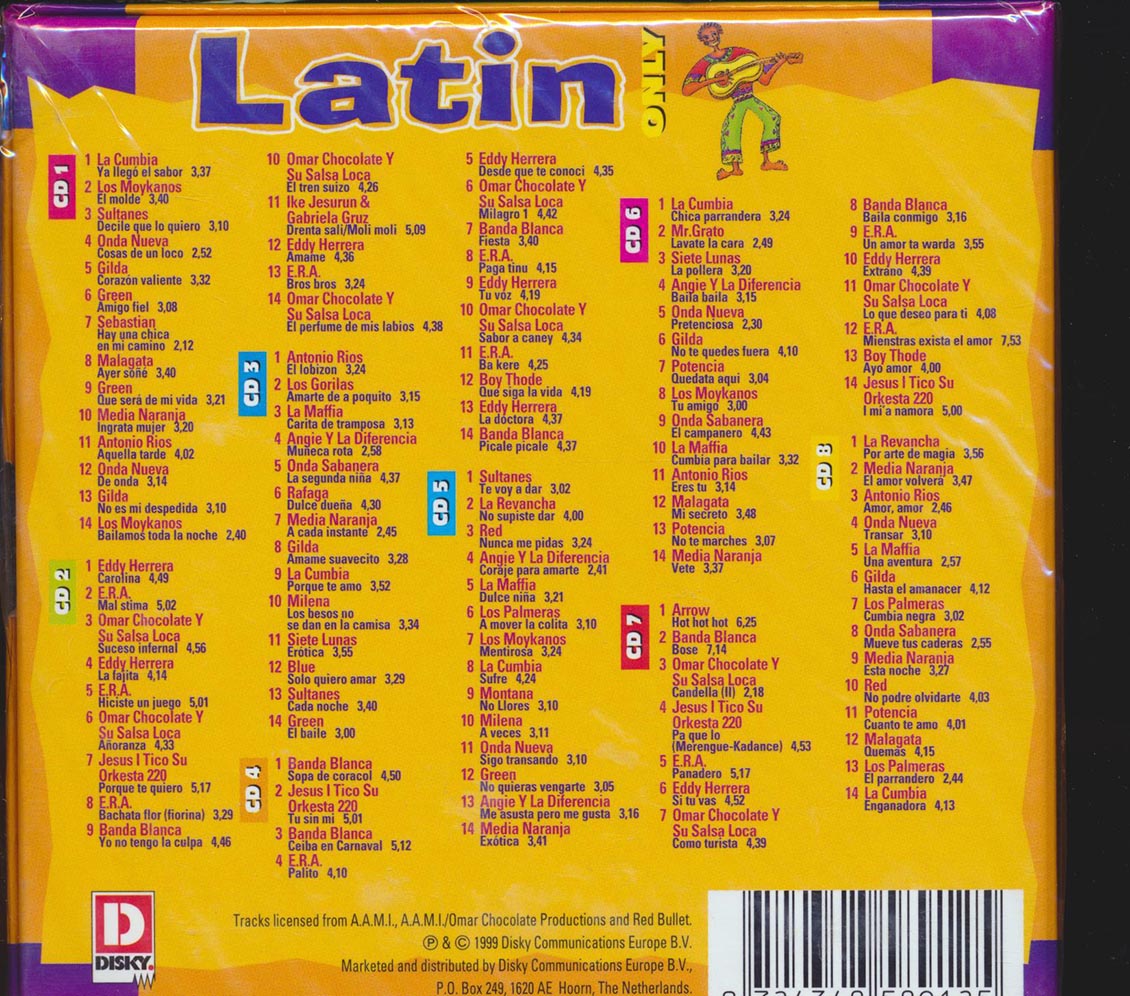 Various - Latin Only (112 tracks) (8xCD) (box set)