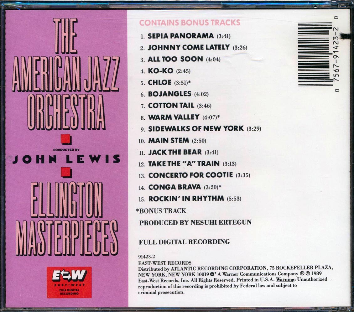 American Jazz Orchestra - Ellington Masterpieces (marked/ltd stock)