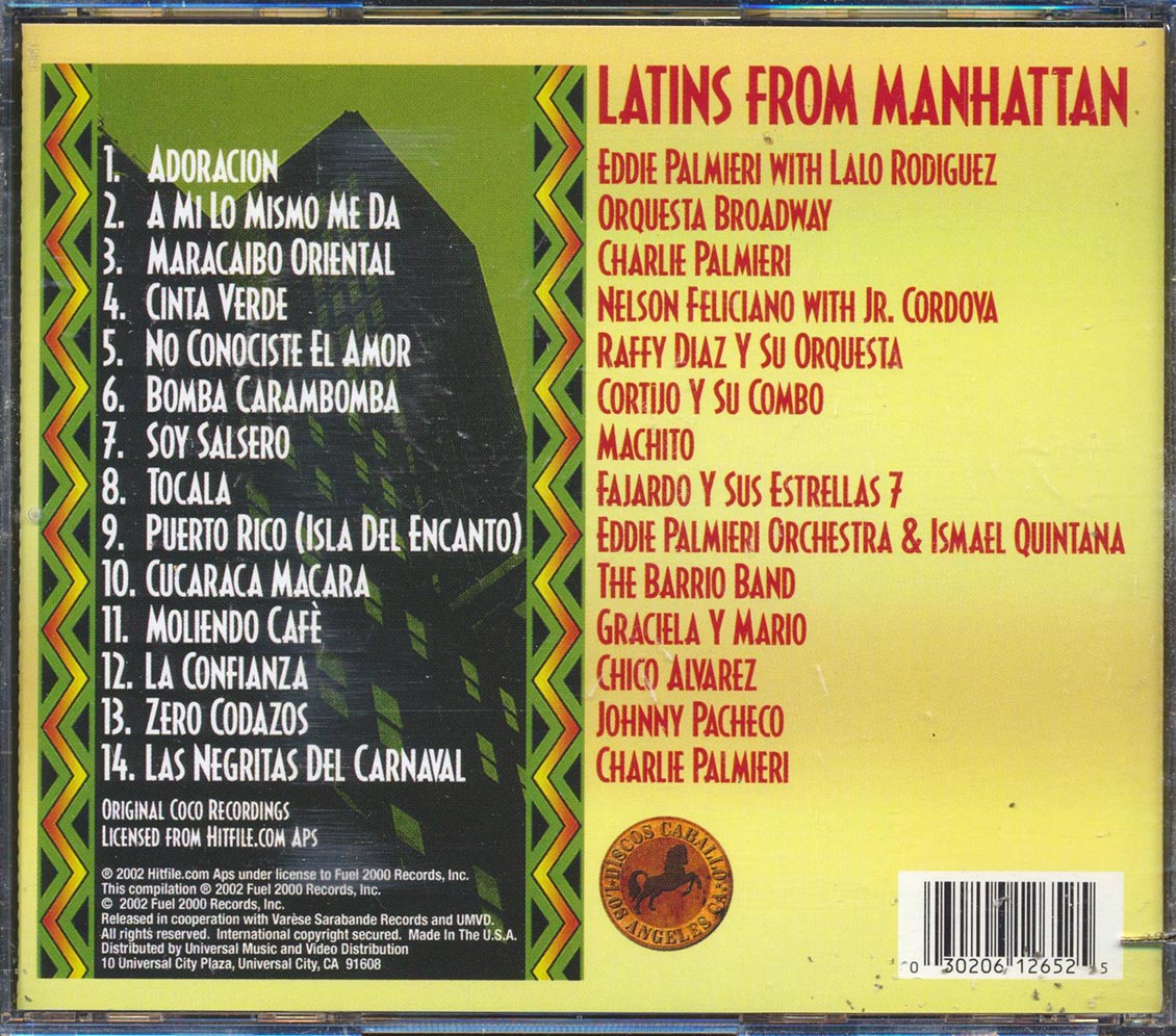 Machito, Eddie Palmieri, Orquesta Broadway, Etc. - Latins From Manhattan: 14 Hot Latino Tracks From Deepest Spanish Harlem (marked/ltd stock)