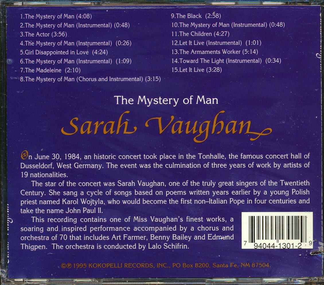 Sarah Vaughan - The Mystery Of Man (marked/ltd stock)
