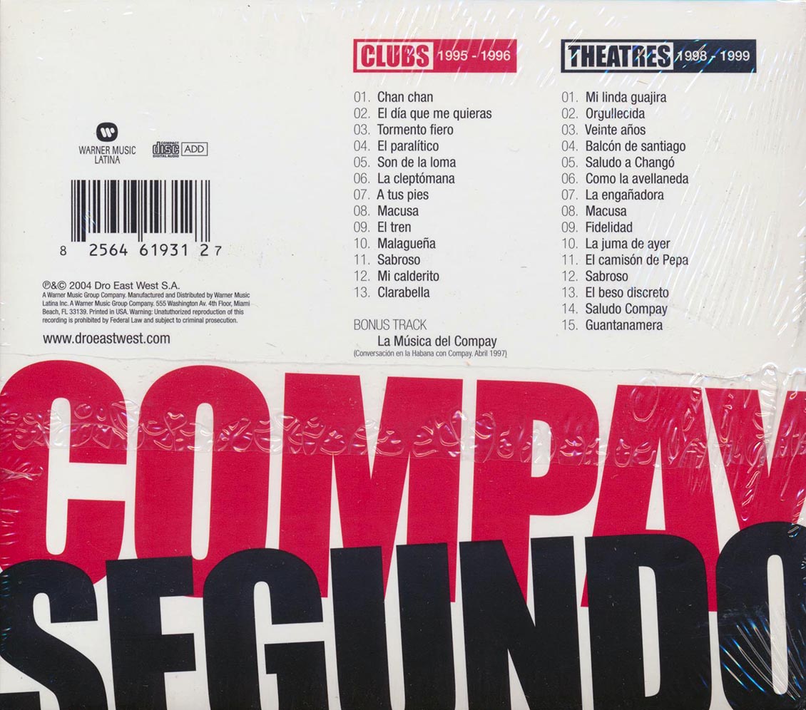 Compay Segundo - Compay Compay: En Concierto (2xCD) (deluxe 3-fold digipak)