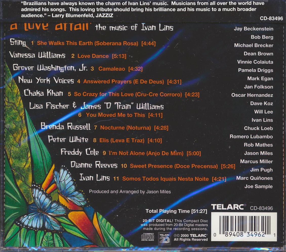 Sting, Venessa Williams, Grover Washington Jr., Chaka Khan, Etc. - A Love Affair: The Music Of Ivan Lins