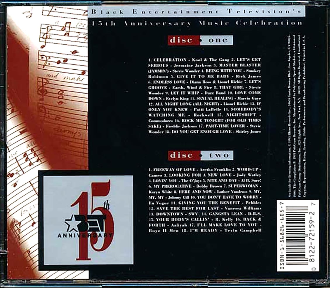 Stevie Wonder, Lionel Richie, Earth Wind & Fire, Aretha Franklin, Etc. - Black Entertainment Television's 15th Anniversary Music Celebration (2xCD) (incl. large booklet)