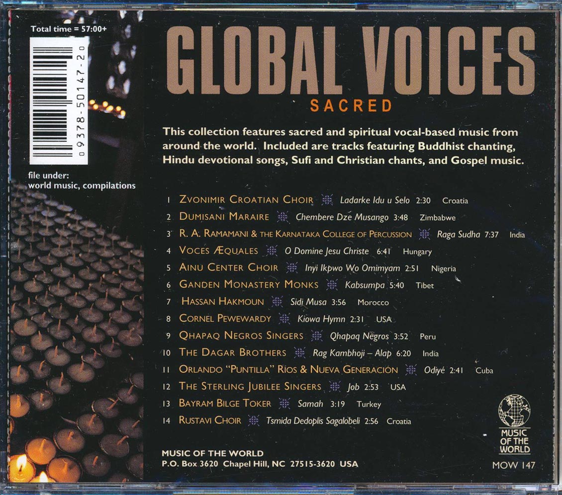 Zvonimir Croatian Choir, Dumisani Maraire, Ainu Center Choir, Etc. - Sacred Global Voices
