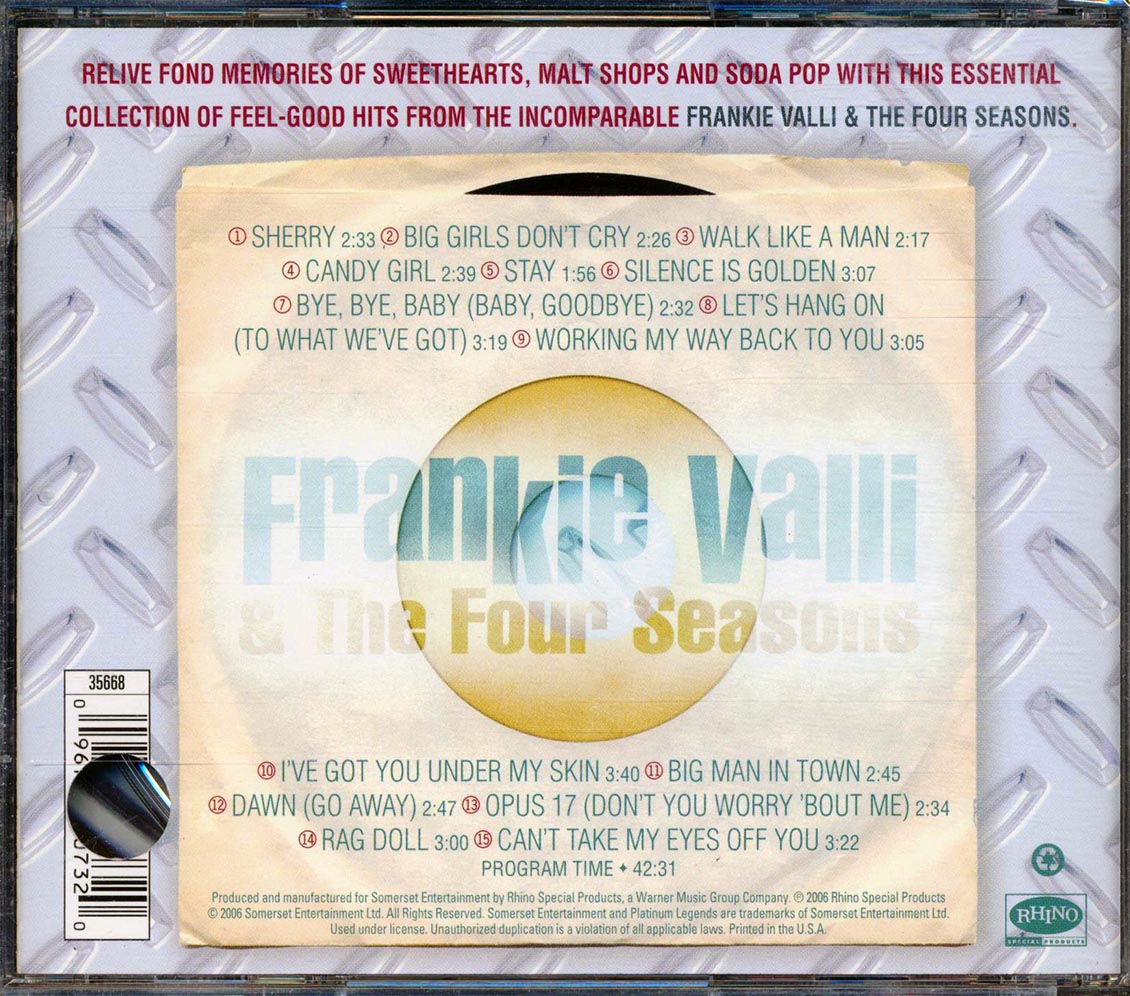 Frankie Valli & The Four Seasons - Back To The Diner