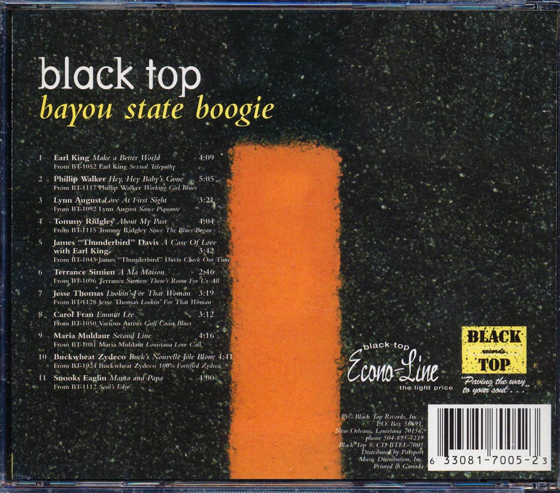 Earl King, Philip Walker, Lynn August, Tommy Ridgley, Etc. - Black Top: Bayou State Boogie