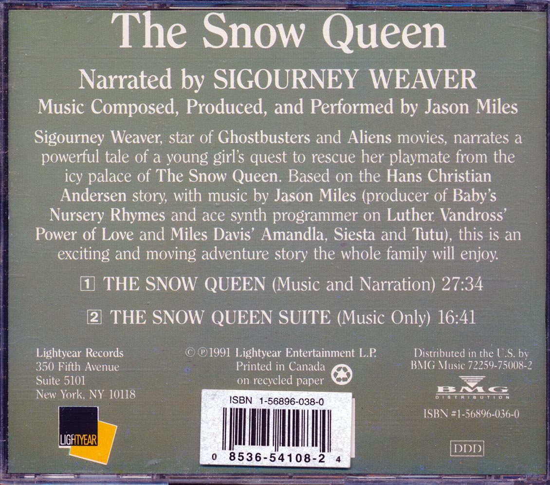 Jason Miles - The Snow Queen: Narrated By Sigourney Weaver (incl. large booklet)