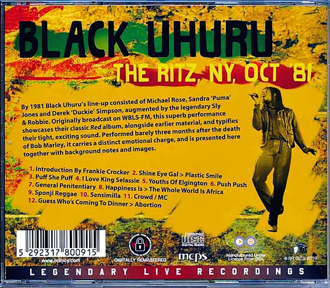 Black Uhuru - The Ritz, NY, Oct '81 (remastered)