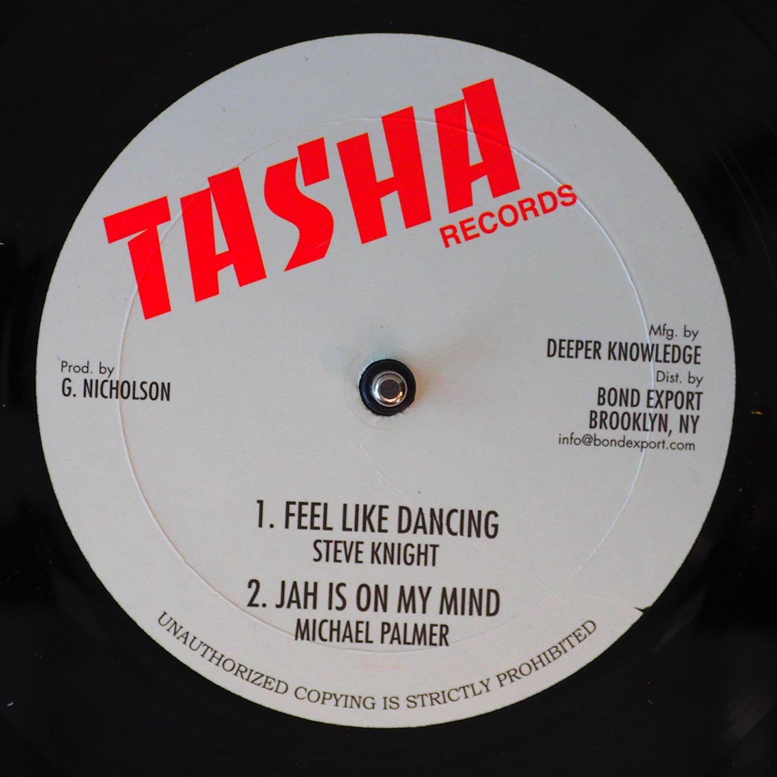 Frankie Jones - Baby Come Back; Version / Steve Knight - Feel Like Dancing; Michael Palmer- Jah Is On My Mind