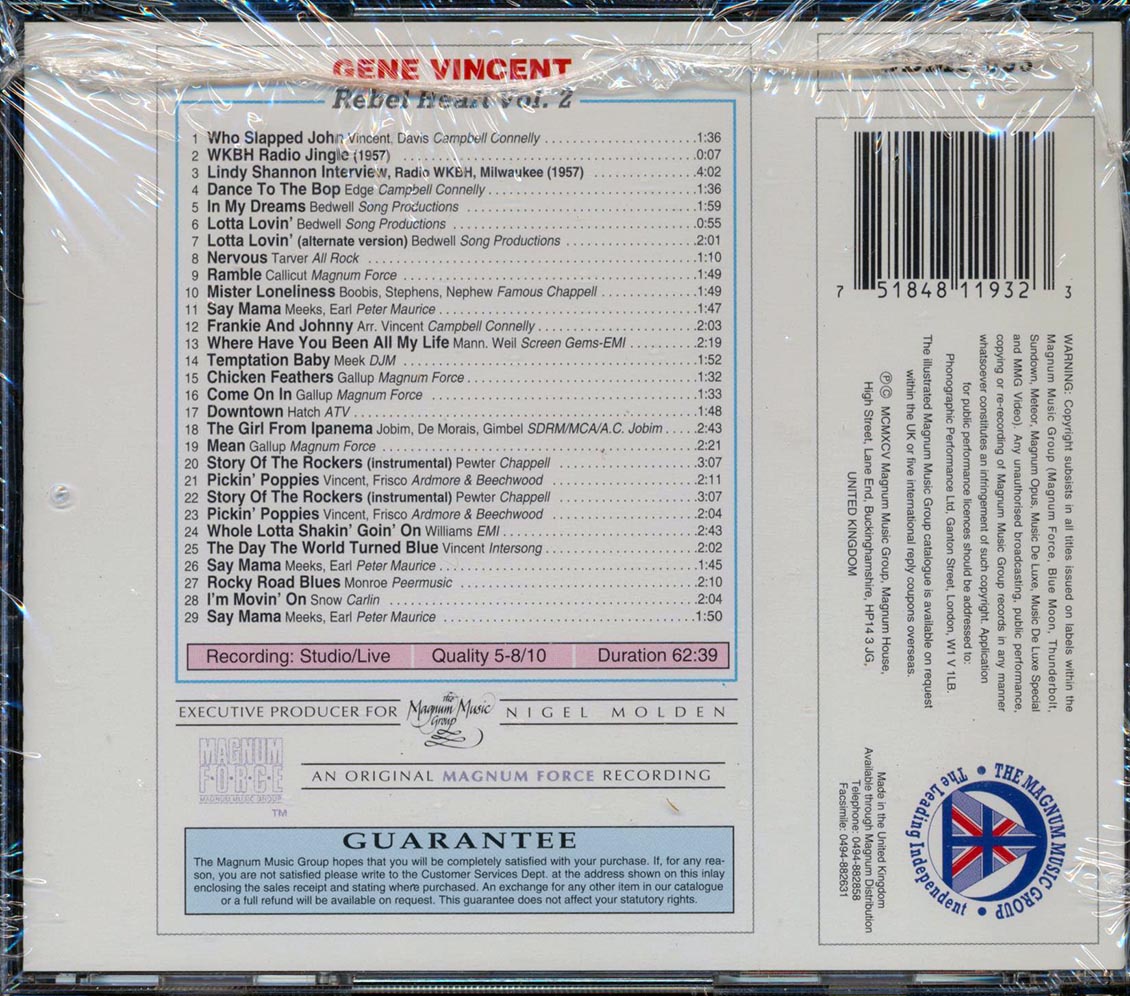 Gene Vincent - Rebel Heart Volume 2