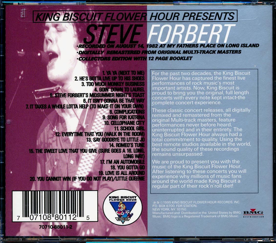 Steve Forbert - In Concert (incl. large booklet) (marked/ltd stock)