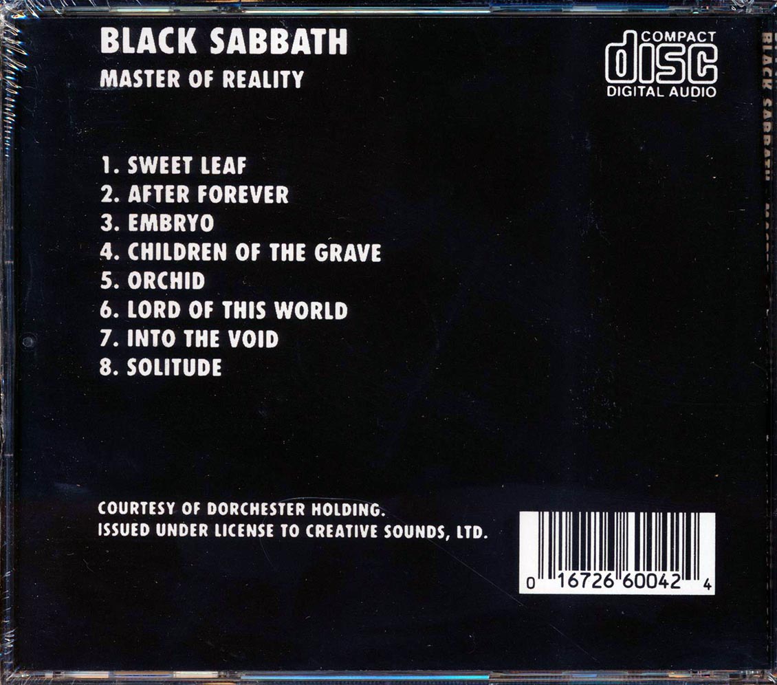 Black Sabbath - Master Of Reality