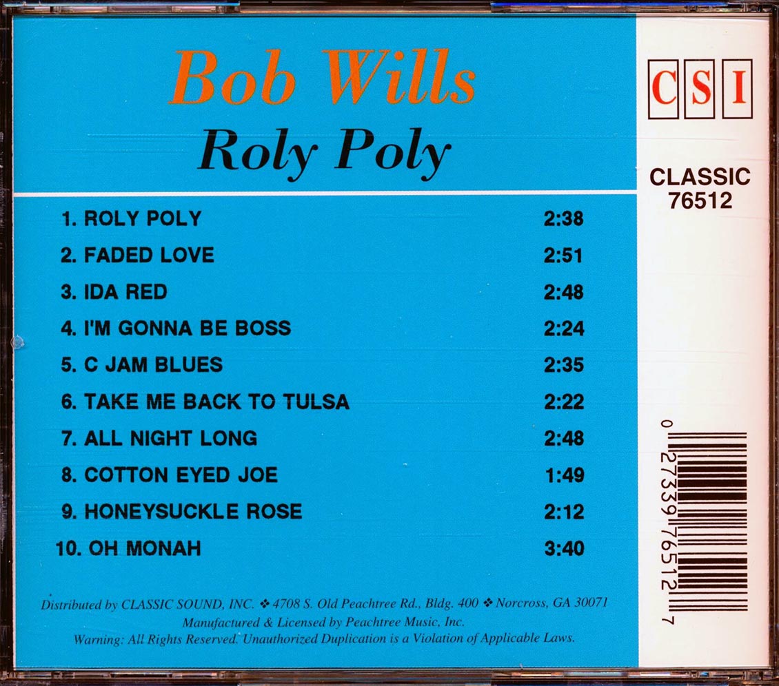 Bob Wills - Roly Poly