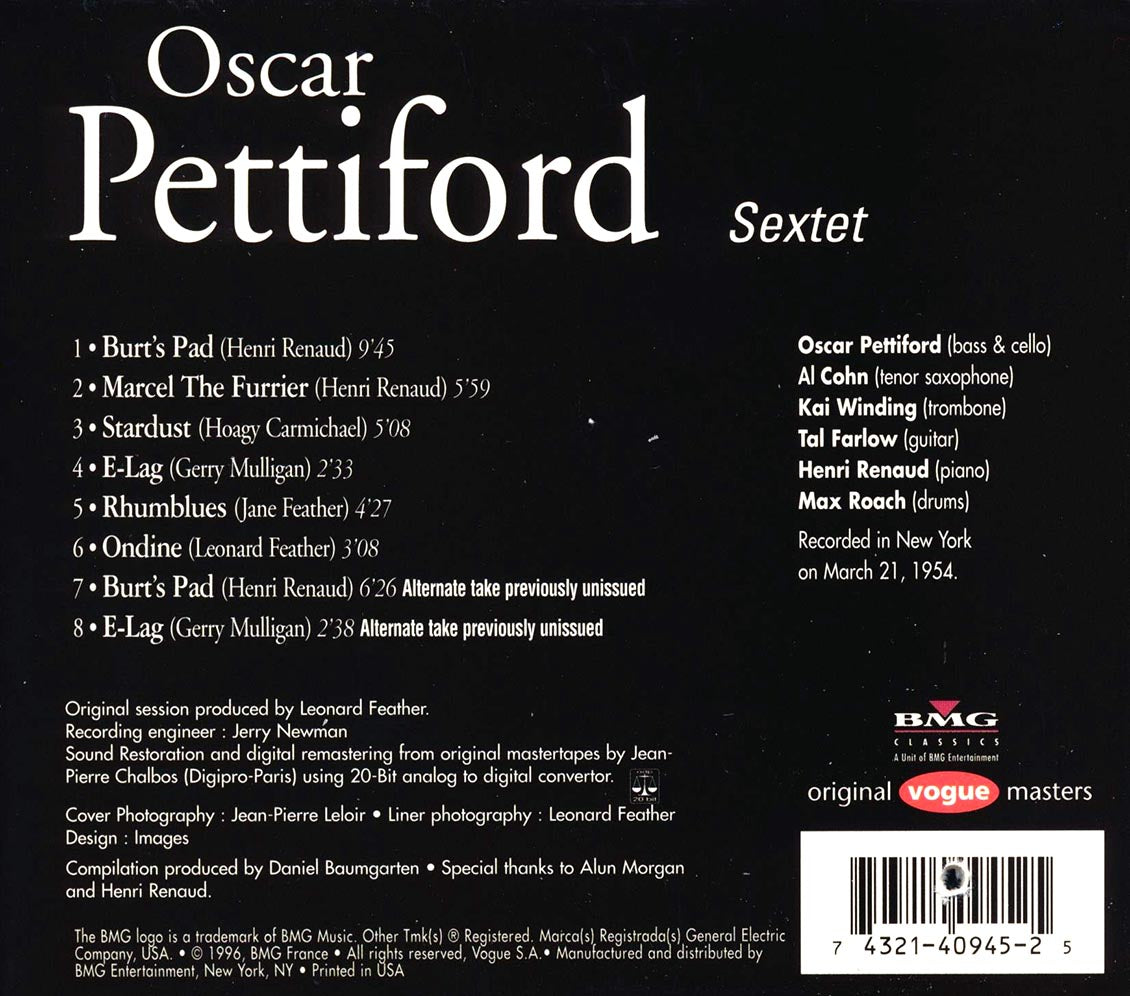 Oscar Pettiford - Sextet (marked/ltd stock) (remastered)