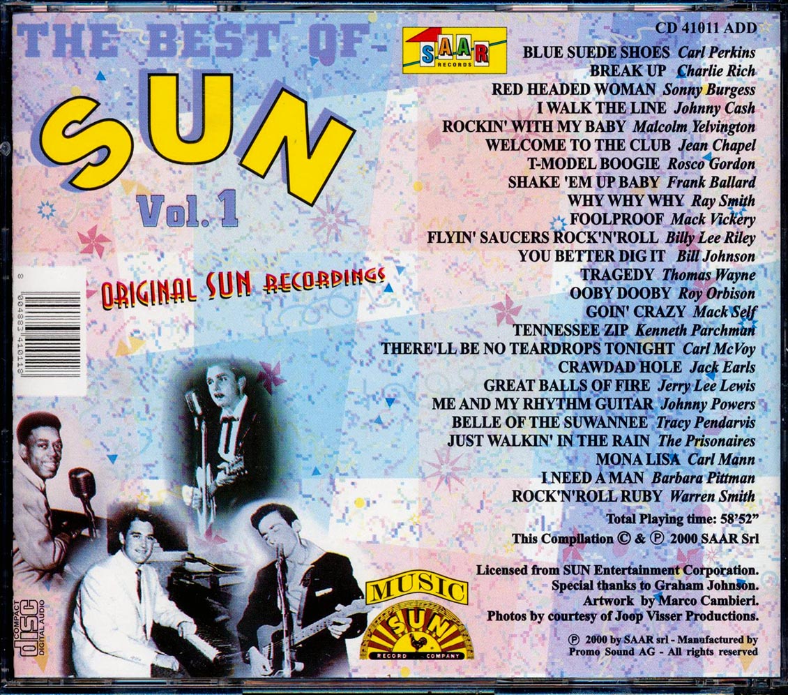 Johnny Cash, Jerry Lee Lewis, Warren Smith, Roy Orbison, Etc., - The Best Of Sun Volume 1 (incl. large booklet)