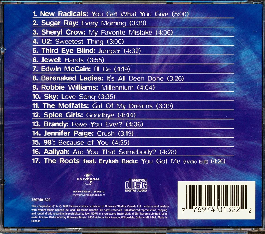 U2, Sheryl Crow, Jewel, Erykah Badu, Etc. - Now! 4