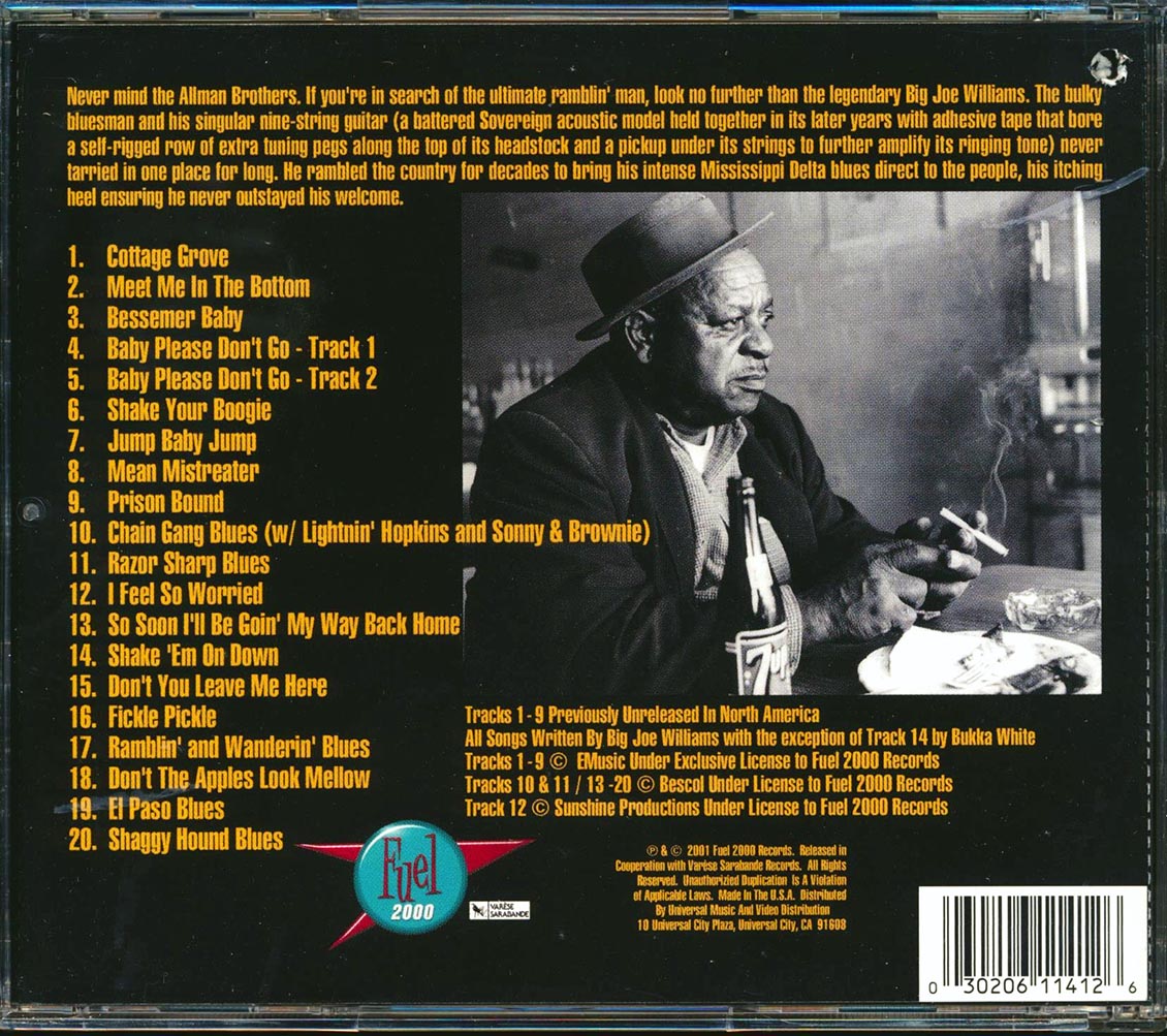 Big Joe Williams - Absolutely The Best (20 tracks) (marked/ltd stock)