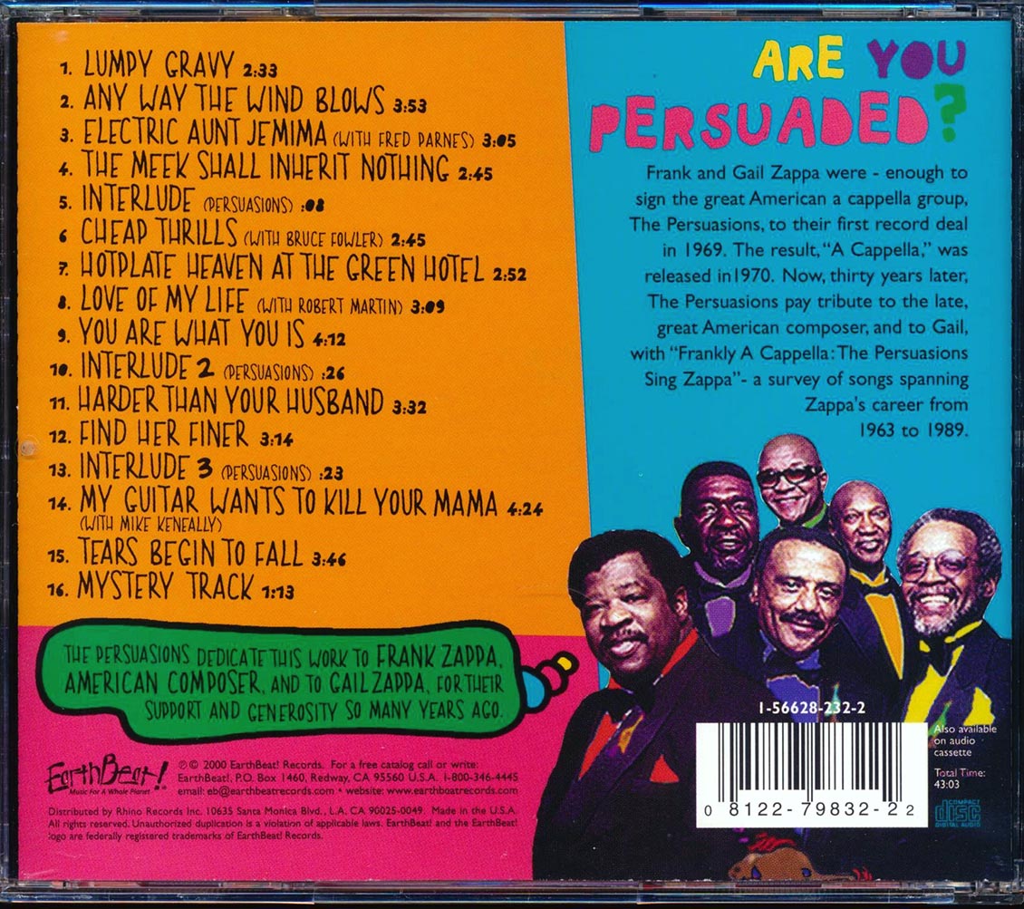 The Persuasions - Frankly A Capella: The Persuasions Sing Zappa