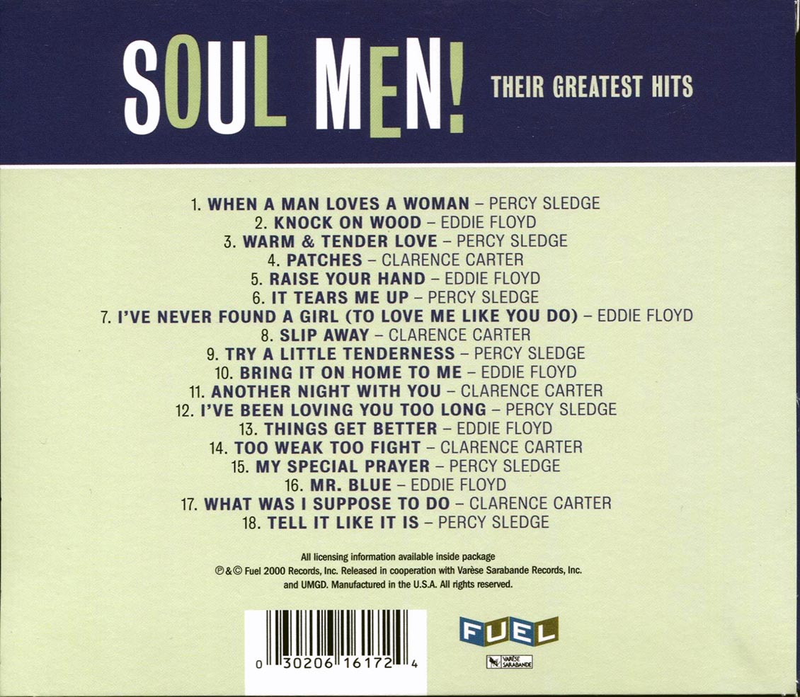 Eddie Floyd, Clarence Carter, Percy Sledge - Soul Men! Their Greatest Hits