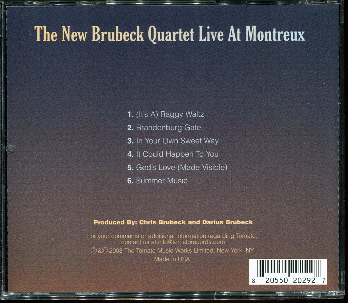 New Brubeck Quartet - Live At Montreux
