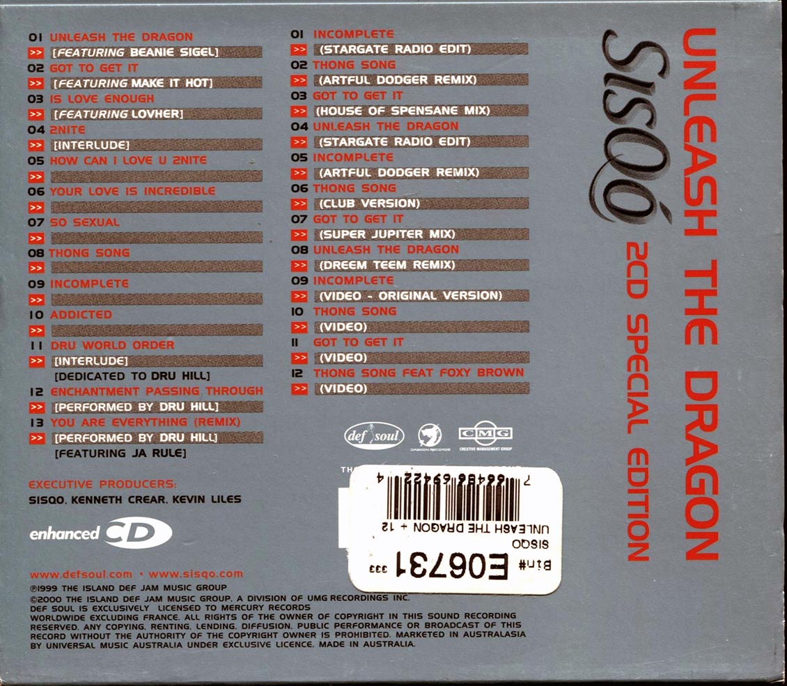 Sisqo - Unleash The Dragon (25 tracks) (2xCD)