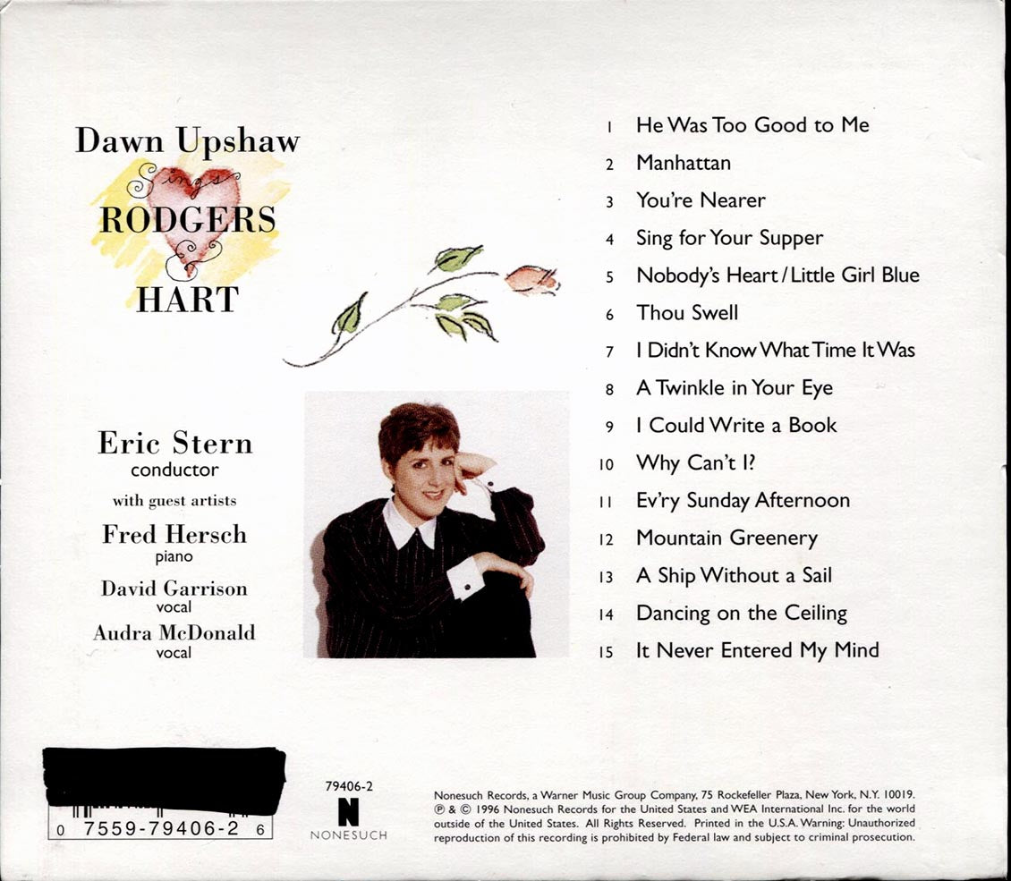 Dawn Upshaw - Dawn Upshaw Sings Rogers & Hart (marked/ltd stock)