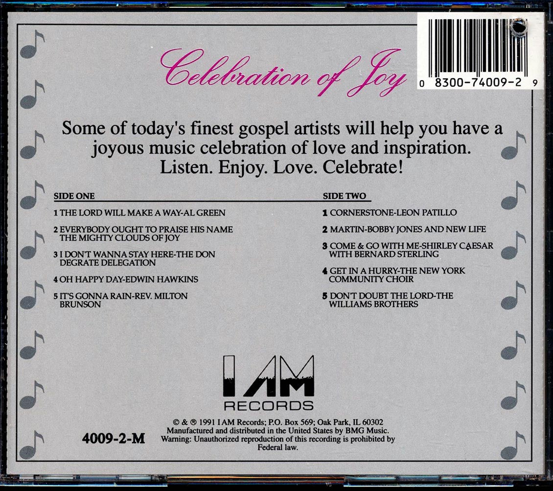 Al Green, The Mighty Clouds Of Joy, Shirley Caesar, Etc. - Celebration Of Joy (marked/ltd stock)